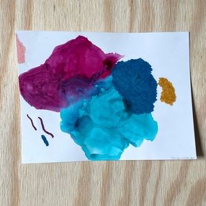 Mixed media abstract art